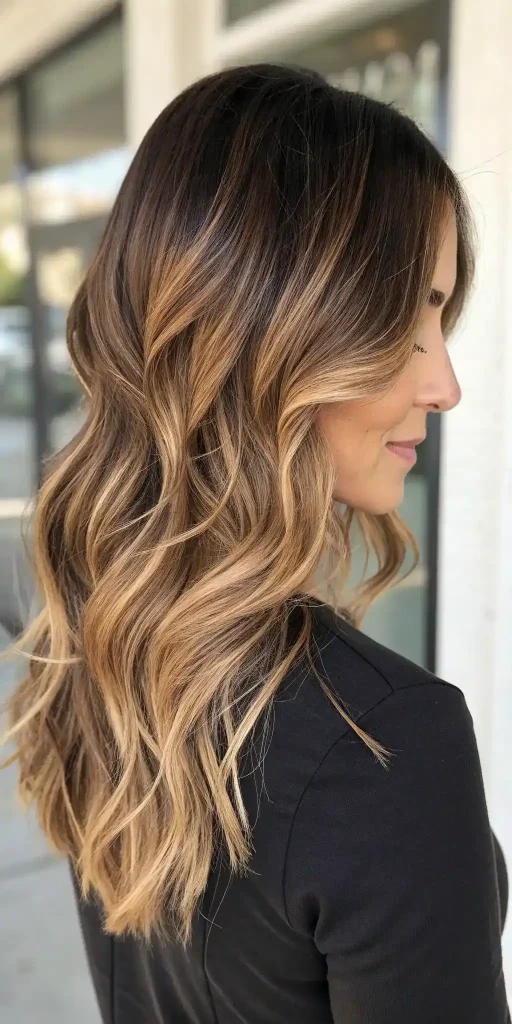 Blonde with brown lowlights caramel (7)