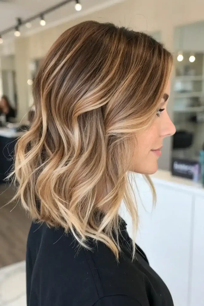 Blonde with brown lowlights caramel (8)