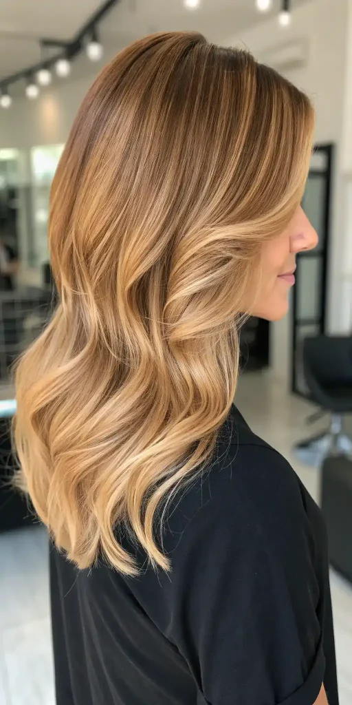Blonde with brown lowlights caramel (9)