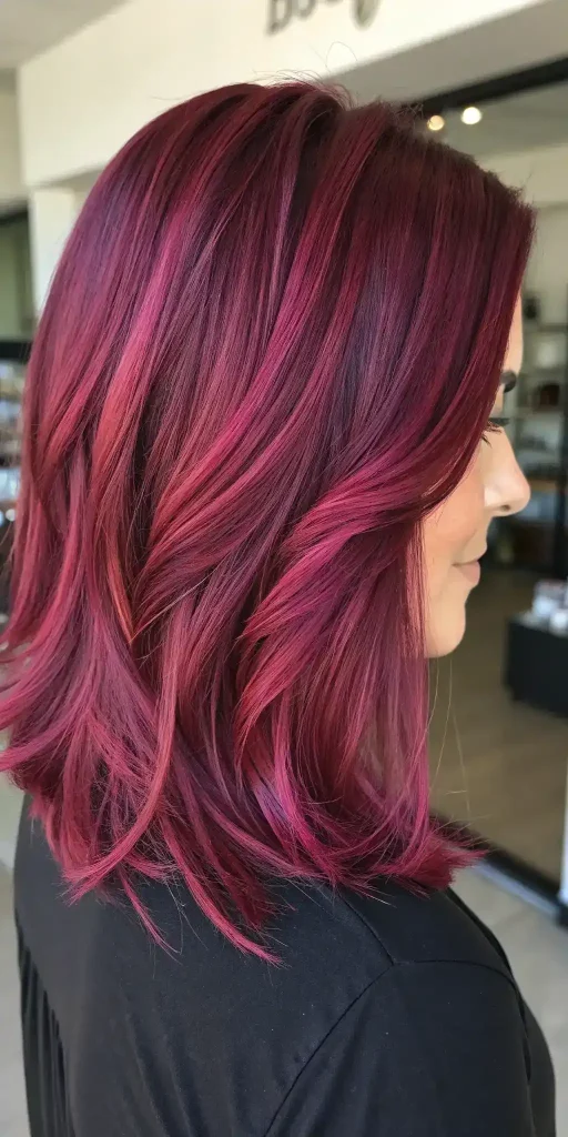 Burgundy and Pink Hair (3)