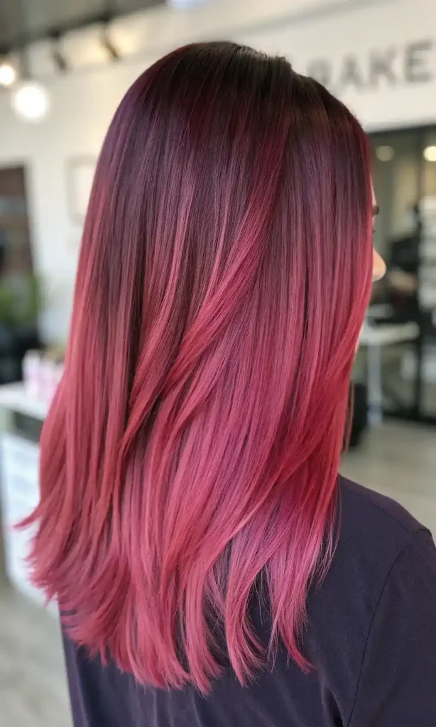 Burgundy and Pink Hair (4)