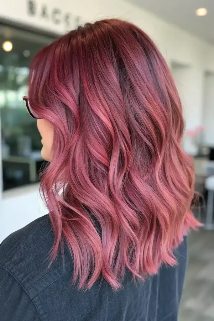 Burgundy and Pink Hair (5)