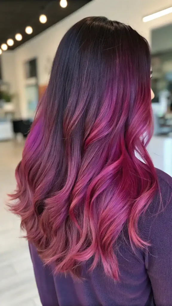 Burgundy and Pink Hair (6)