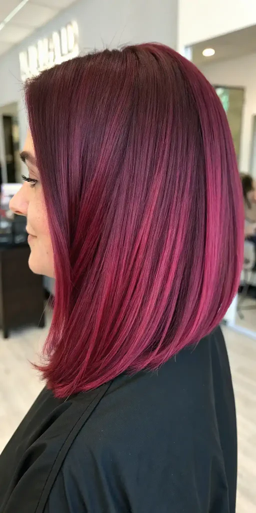 Burgundy and Pink Hair (7)