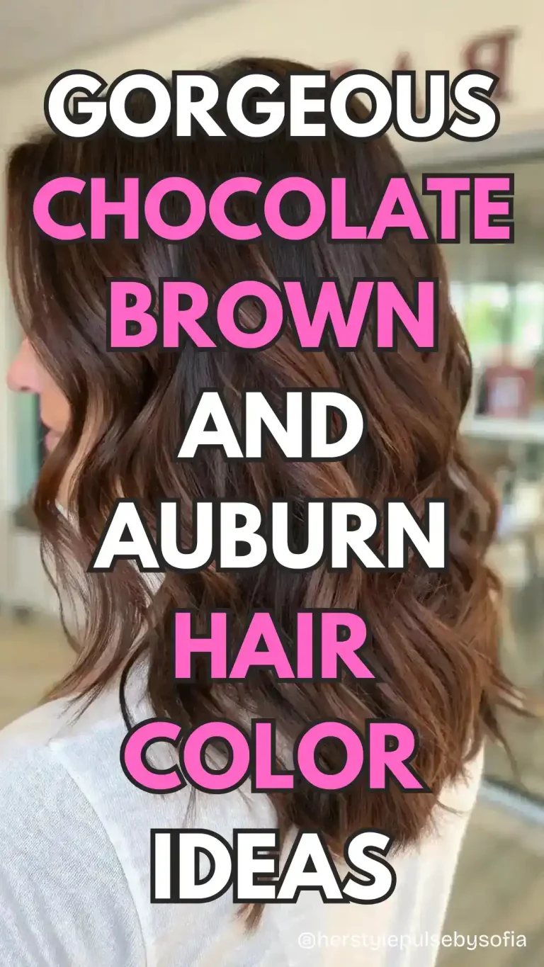 Chocolate brown and auburn hair color ideas
