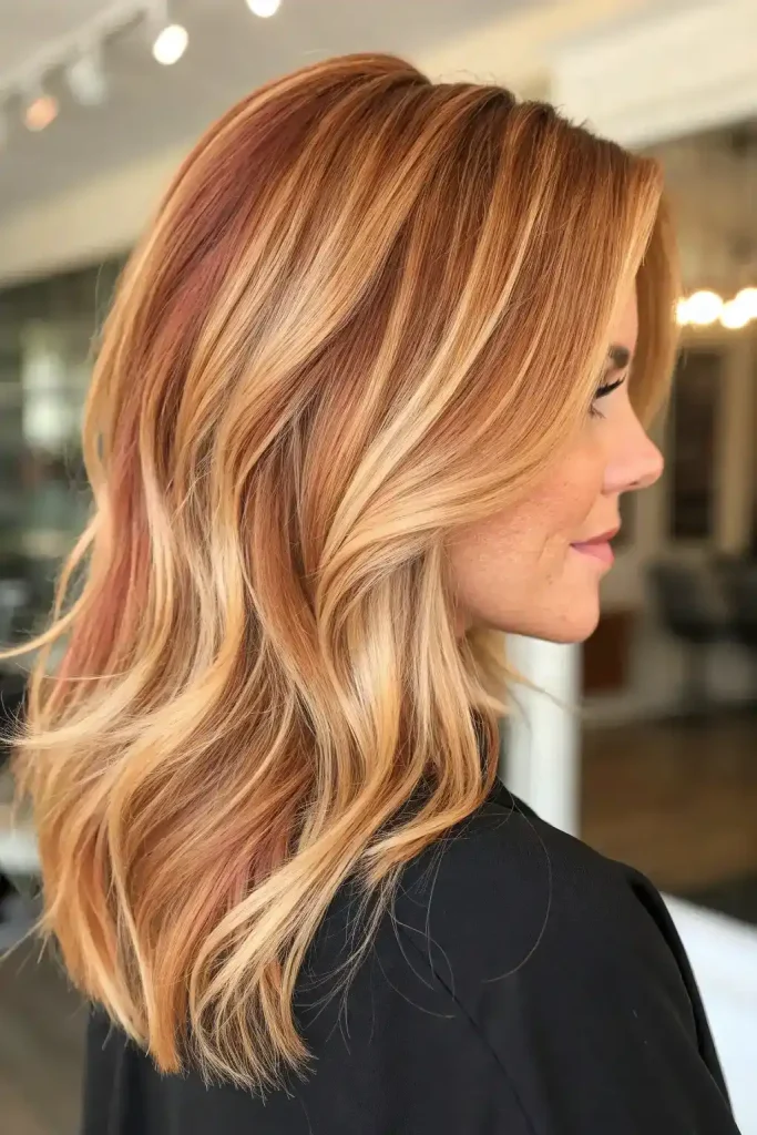 Cinnamon Highlights on Blonde Hair (4)