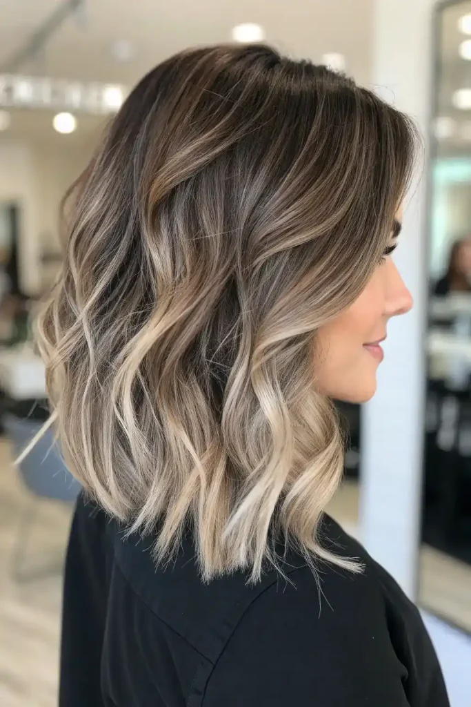 Dark Brown Hair with Ashy Highlights (4)