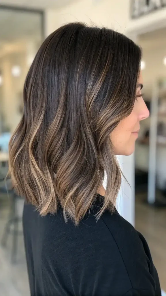 Dark Brown Hair with Ashy Highlights (5)