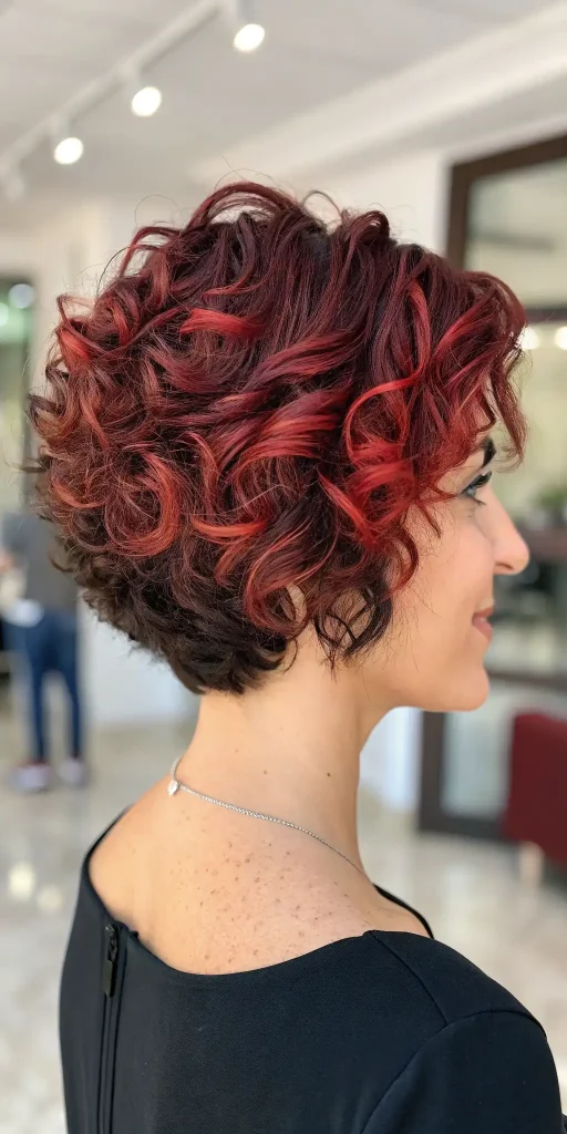 Dark Brown Hair with Red Highlights (10)