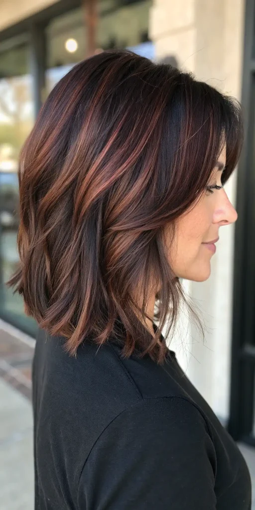 Dark Brown Hair with Red Highlights (3)