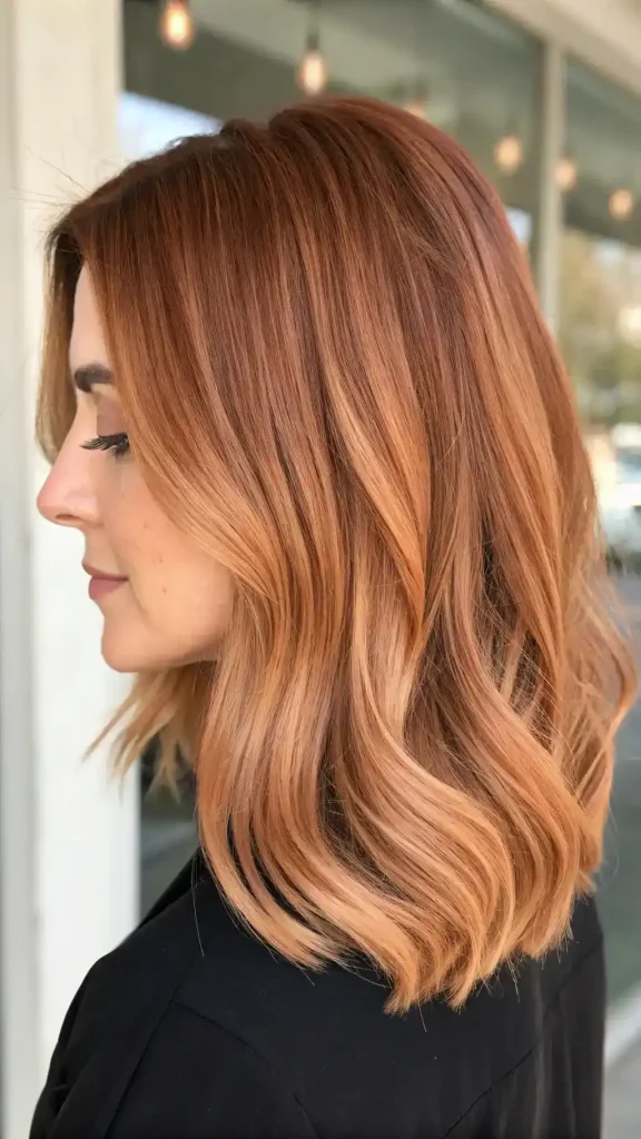 Light Brown Copper Balayage hair (7)