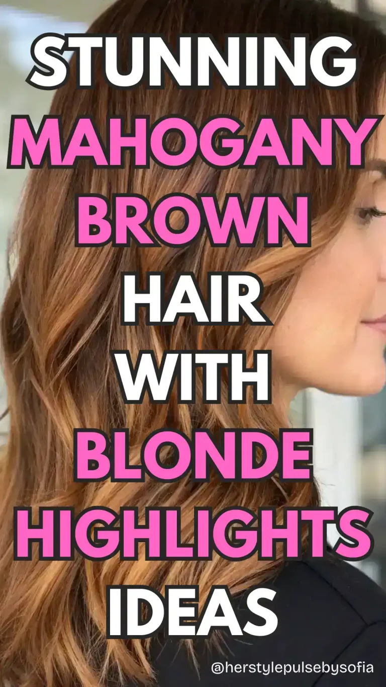 Mahogany Brown Hair with Blonde Highlights ideas
