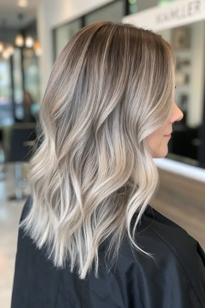 Smokey ash blonde hair balayage (2)