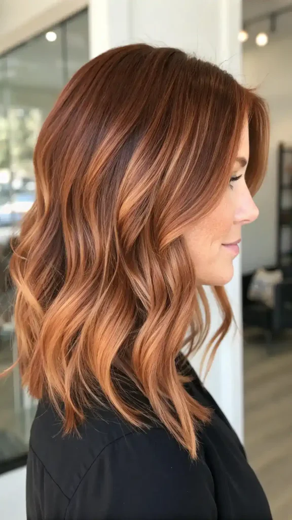Strawberry Blonde Highlights Brown Hair (4)