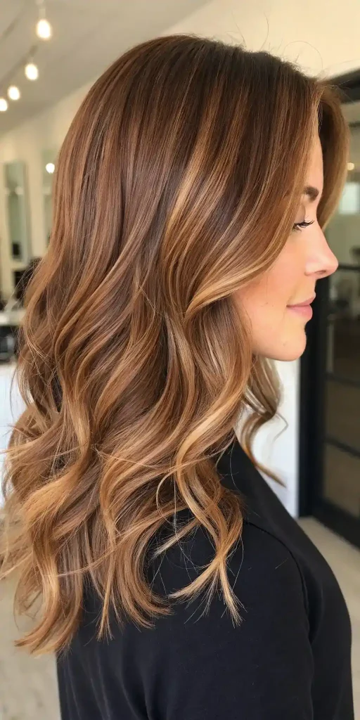 Strawberry Blonde Highlights Brown Hair (6)