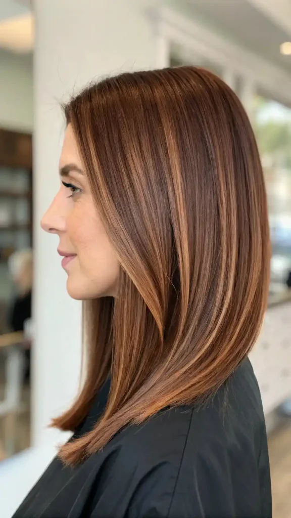 Strawberry Blonde Highlights Brown Hair (8)