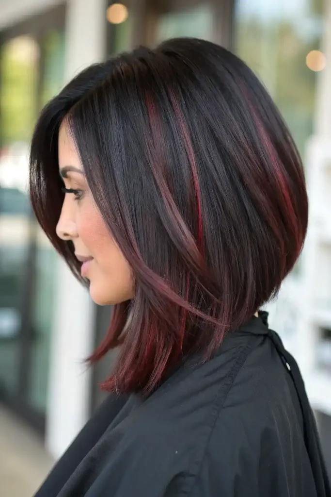 black cherry hair balayage ideas (2)