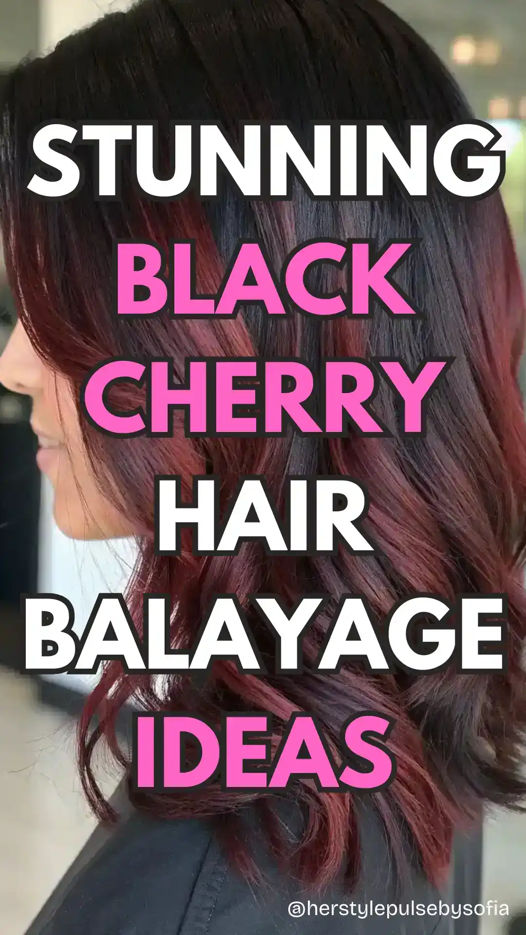 black cherry hair balayage ideas