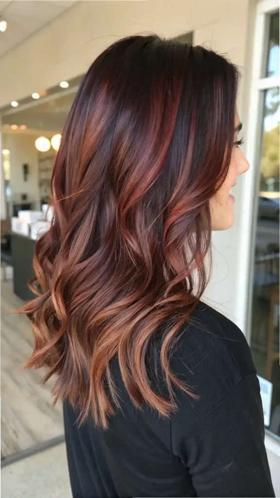 black cherry hair with highlights (1)