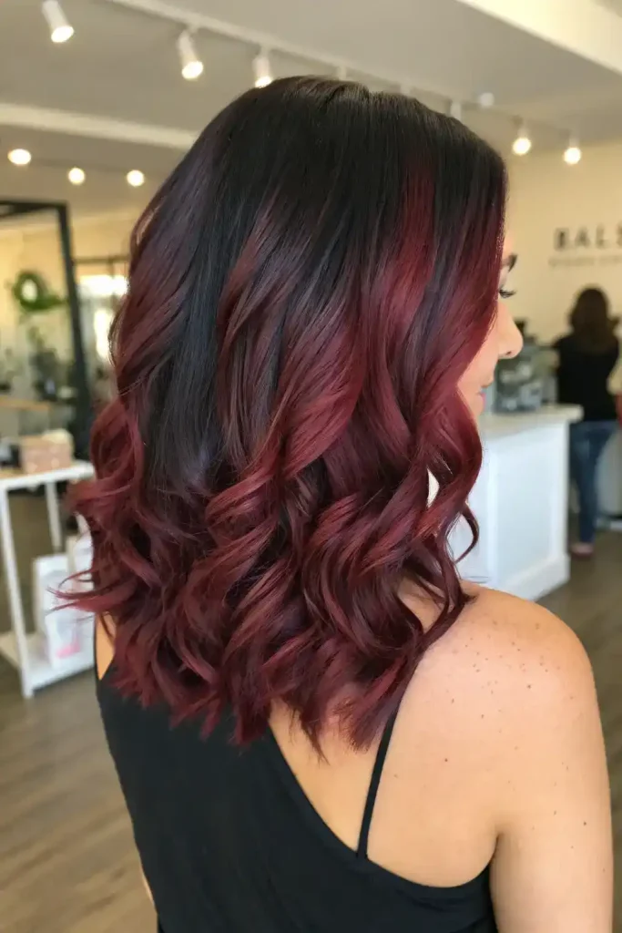 black cherry hair with highlights (2)