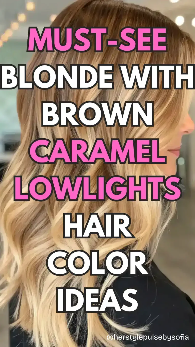 blonde with brown caramel lowlights color ideas