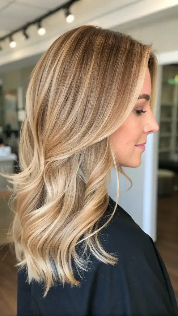 blonde with brown lowlights caramel (4)