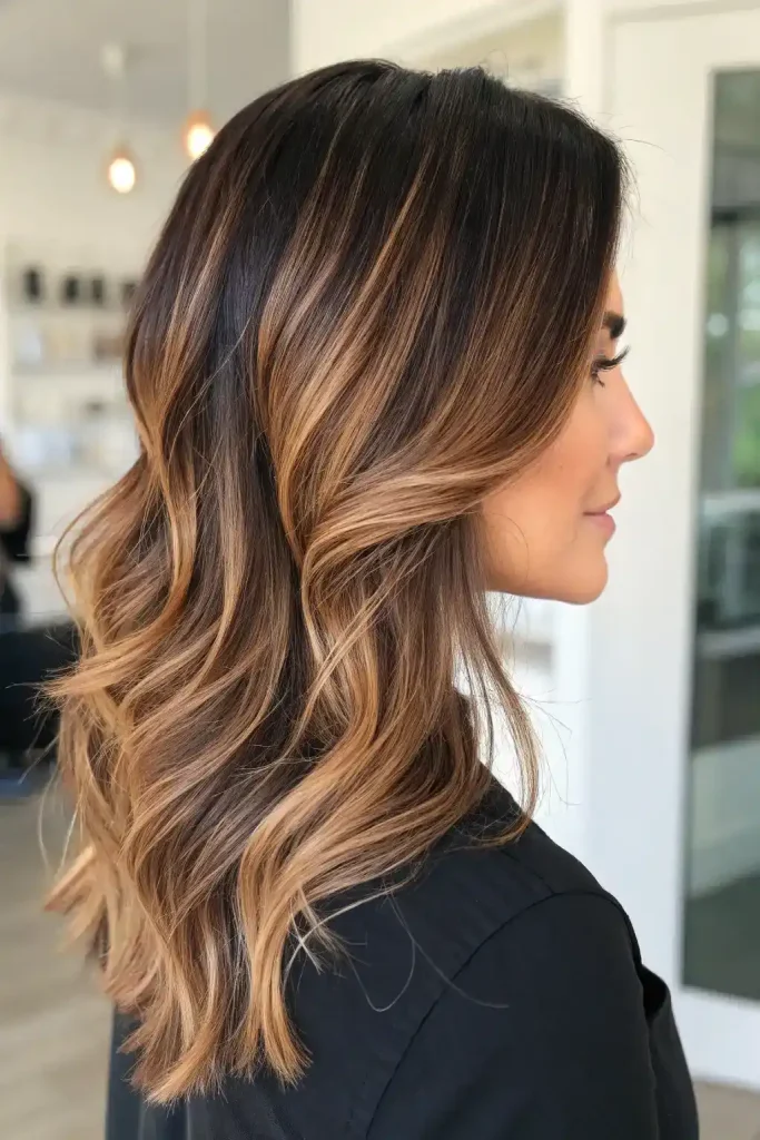 blonde with brown lowlights caramel (5)