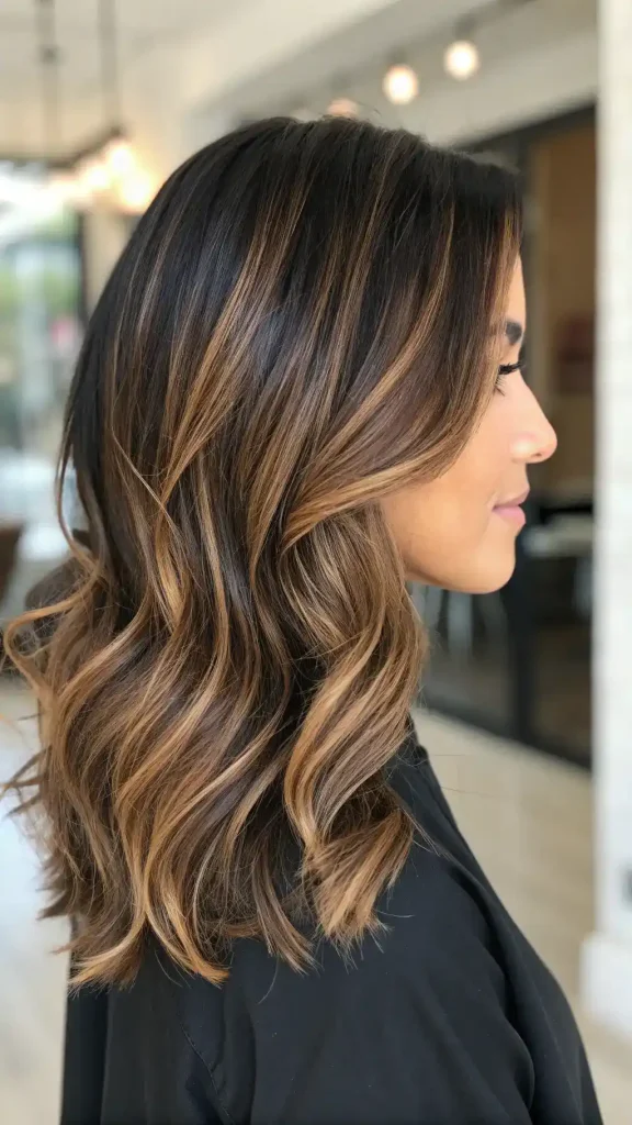 blonde with brown lowlights caramel (7)