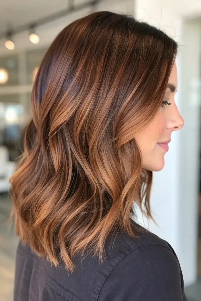 brown auburn balayage hair color (2)