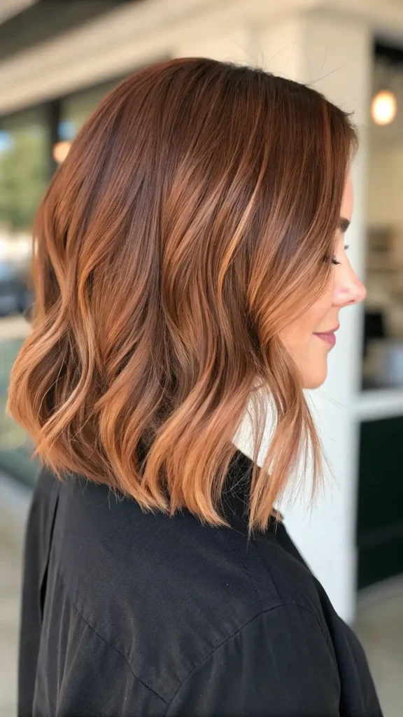 brown auburn balayage hair color (4)