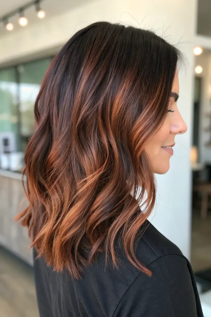 brown auburn balayage hair color (5)
