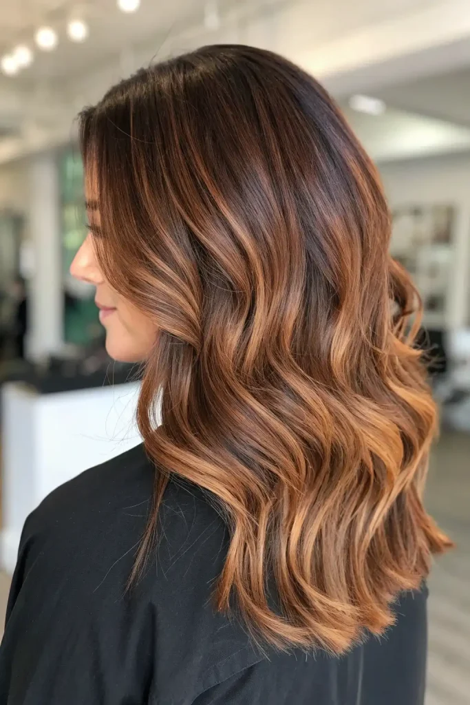 brown auburn balayage hair color (9)