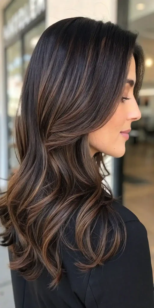 brunette babylights on dark hair (10)