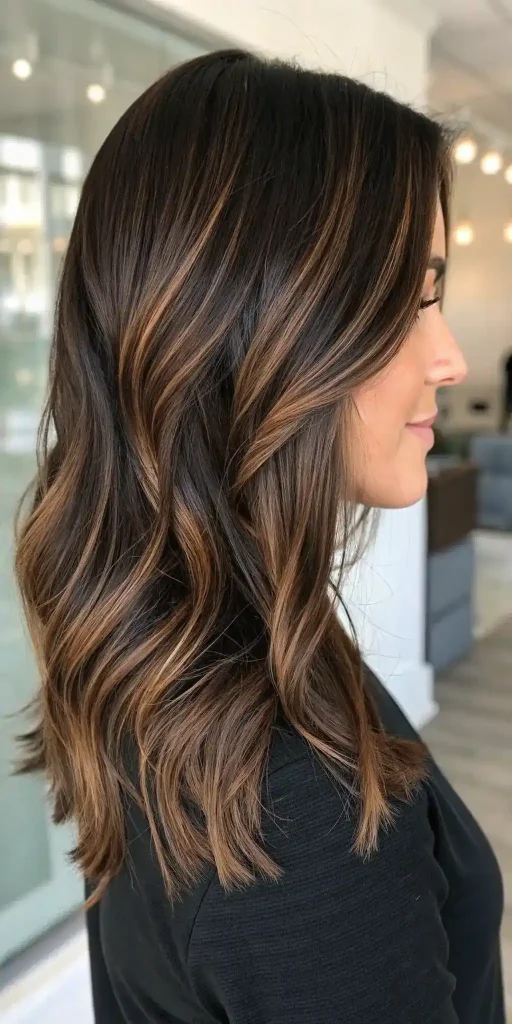 brunette babylights on dark hair (6)