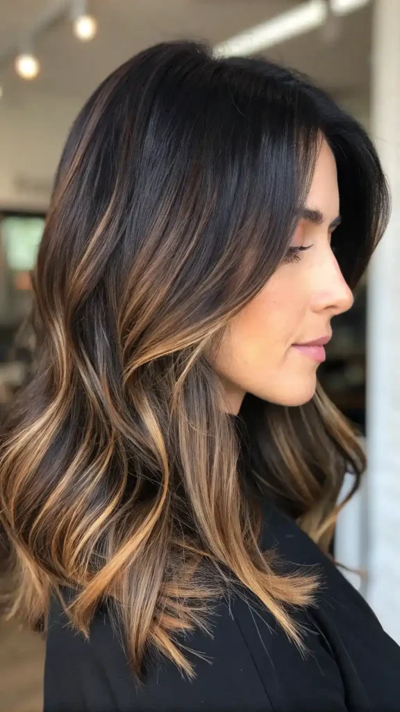 brunette babylights on dark hair (7)