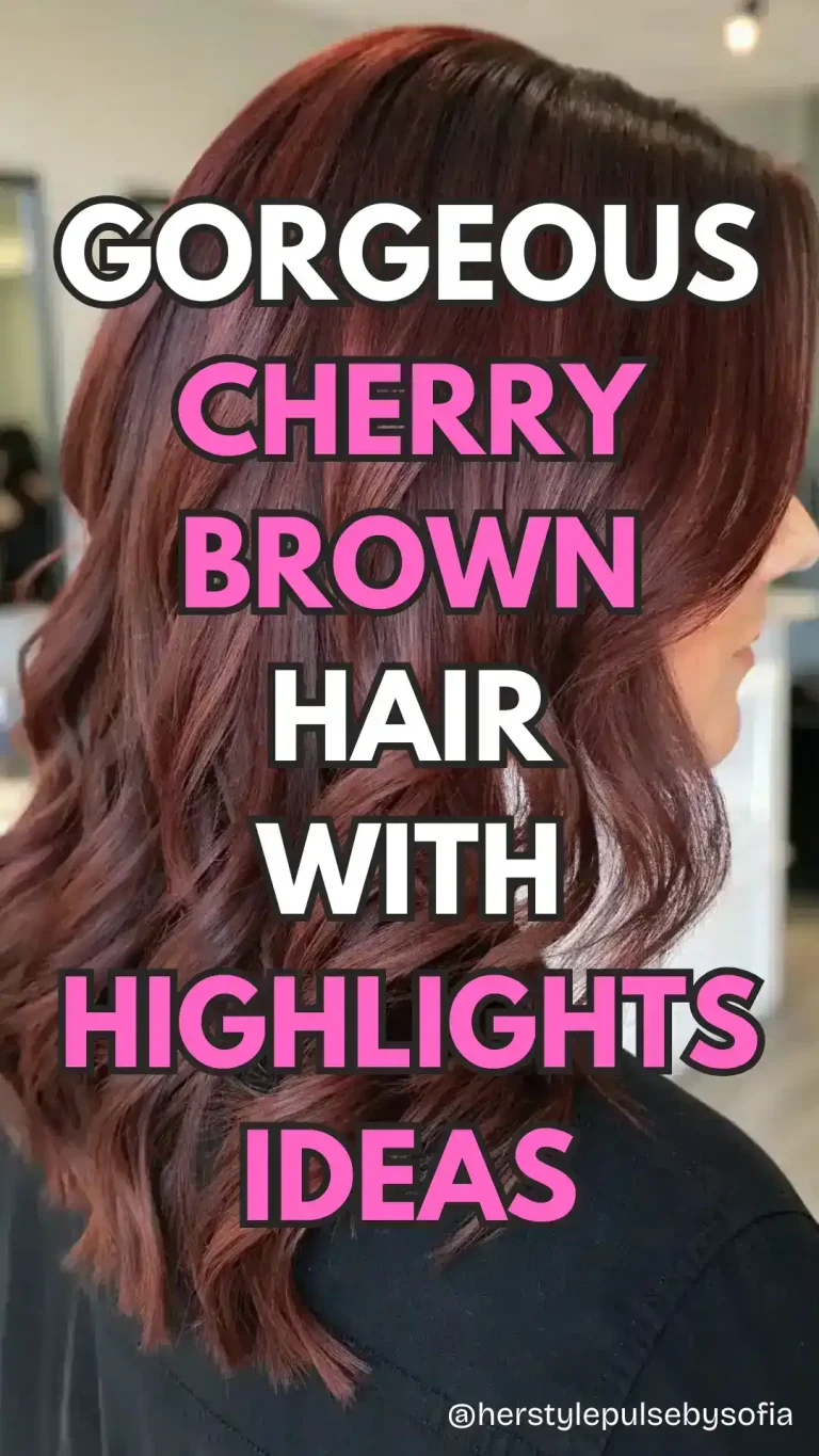 cherry brown hair with highlights ideas