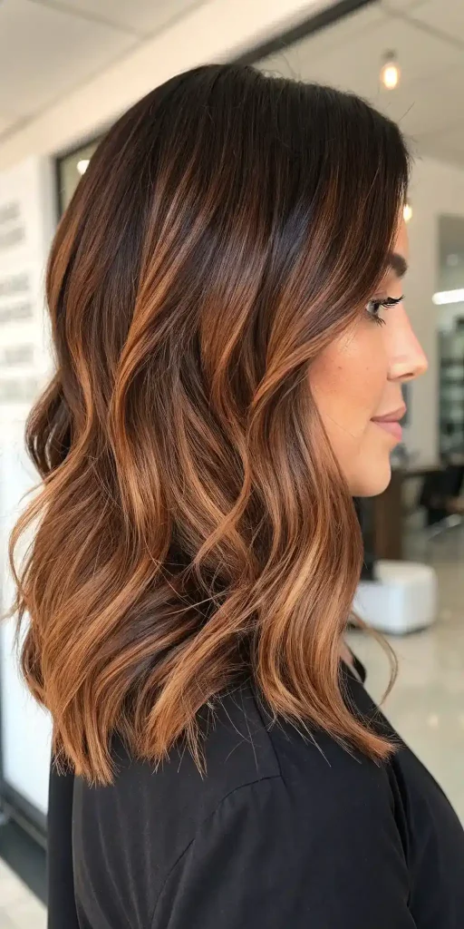 copper and blonde balayage brunette (1)