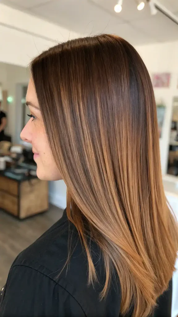 copper and blonde balayage brunette (10)
