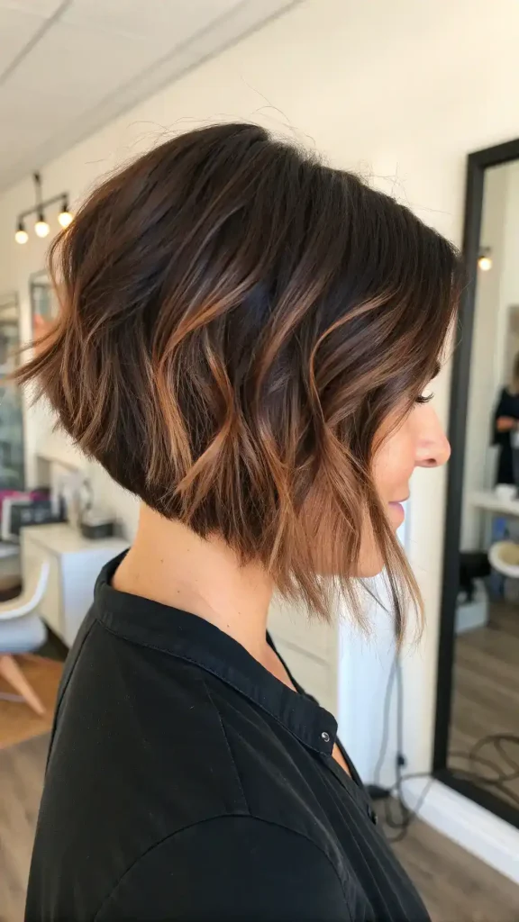 copper and blonde balayage brunette (6)