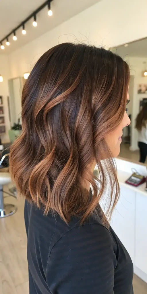 copper and blonde balayage brunette (7)