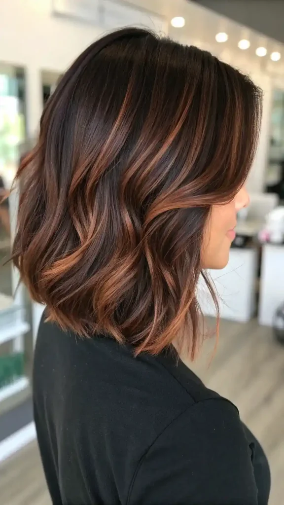 dark auburn hair with blonde highlights (10)