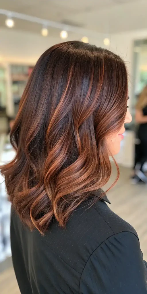 dark auburn hair with blonde highlights (2)