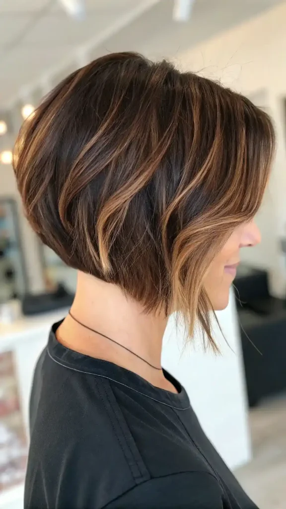 dark auburn hair with blonde highlights (3)