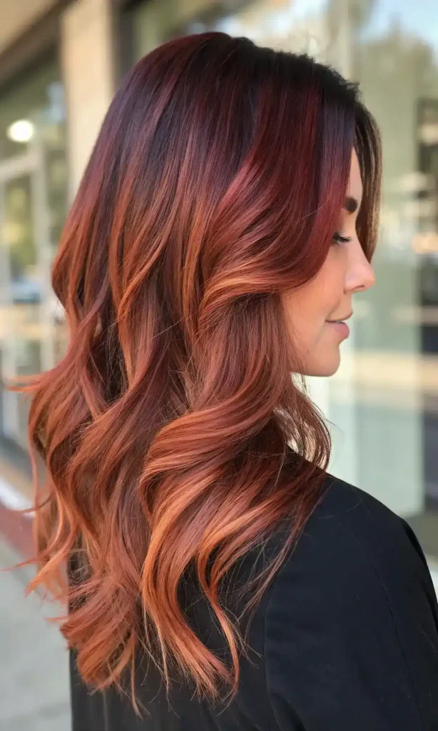 dark auburn hair with blonde highlights (5)