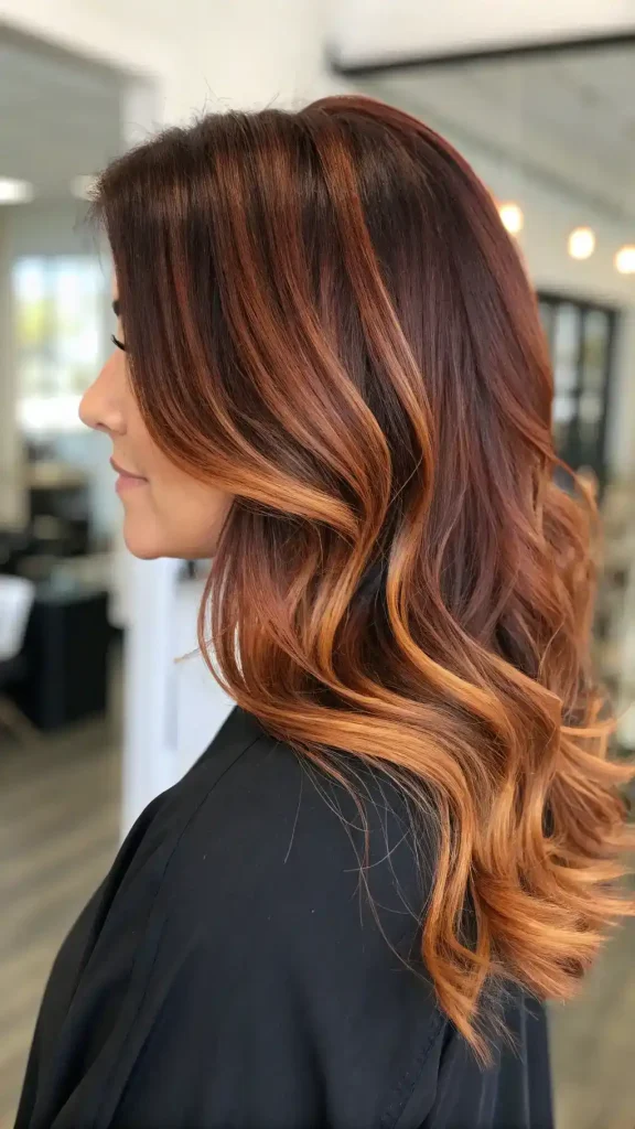 dark auburn hair with blonde highlights (6)