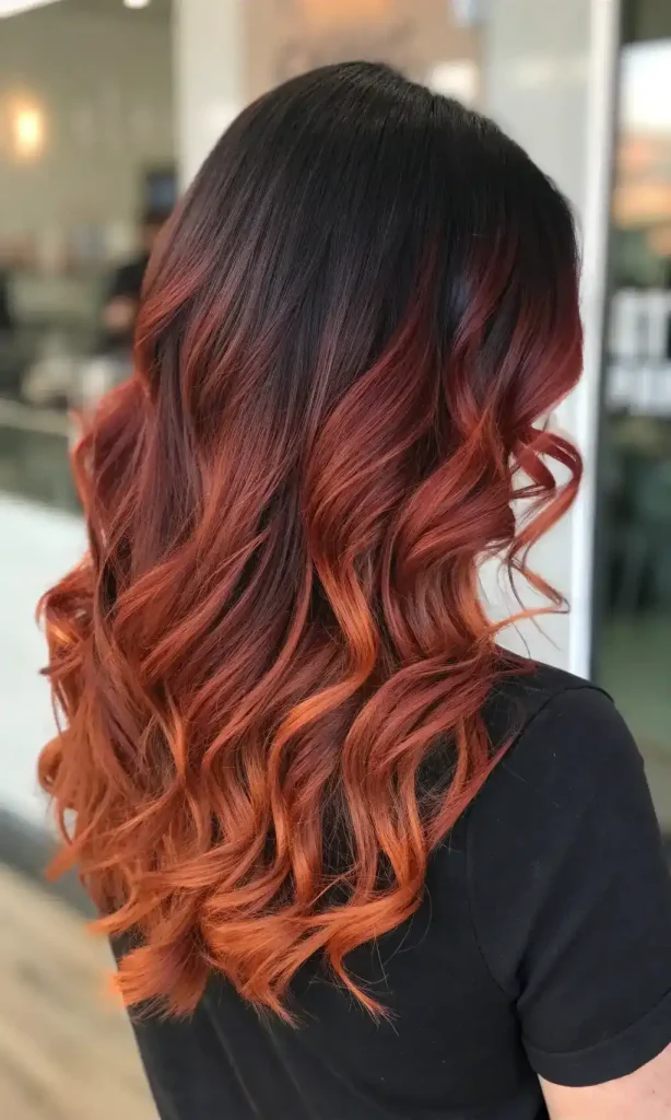 dark hair copper highlights (5)