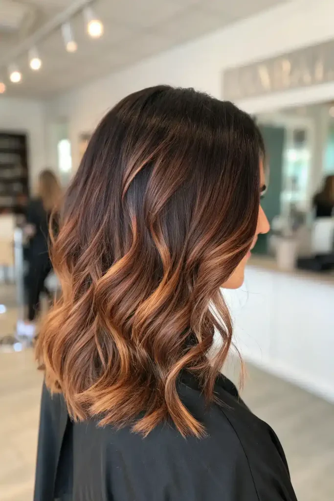 dark hair copper highlights (7)