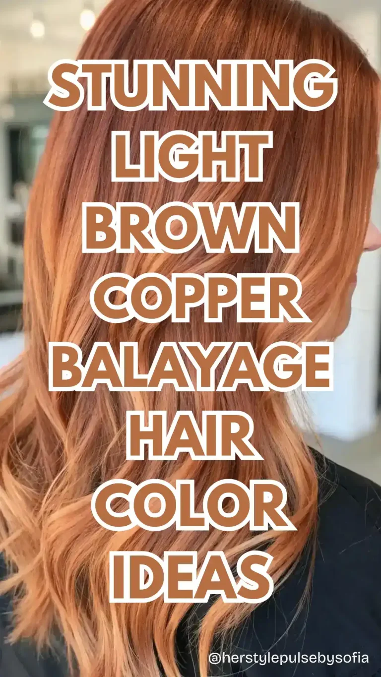 light brown copper balayage hair color ideas