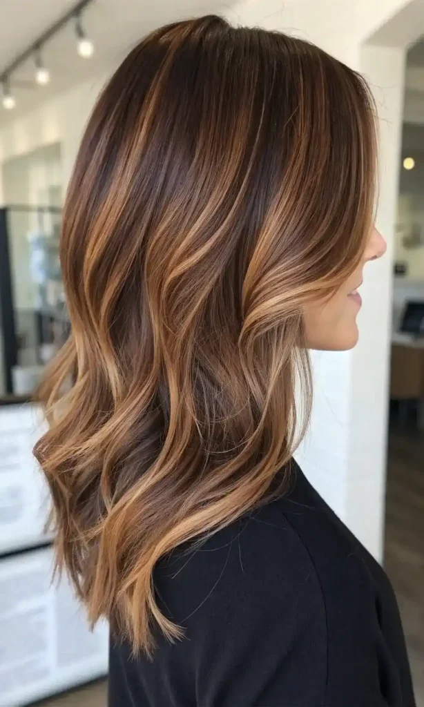 mahogany brown hair with blonde highlights (5)