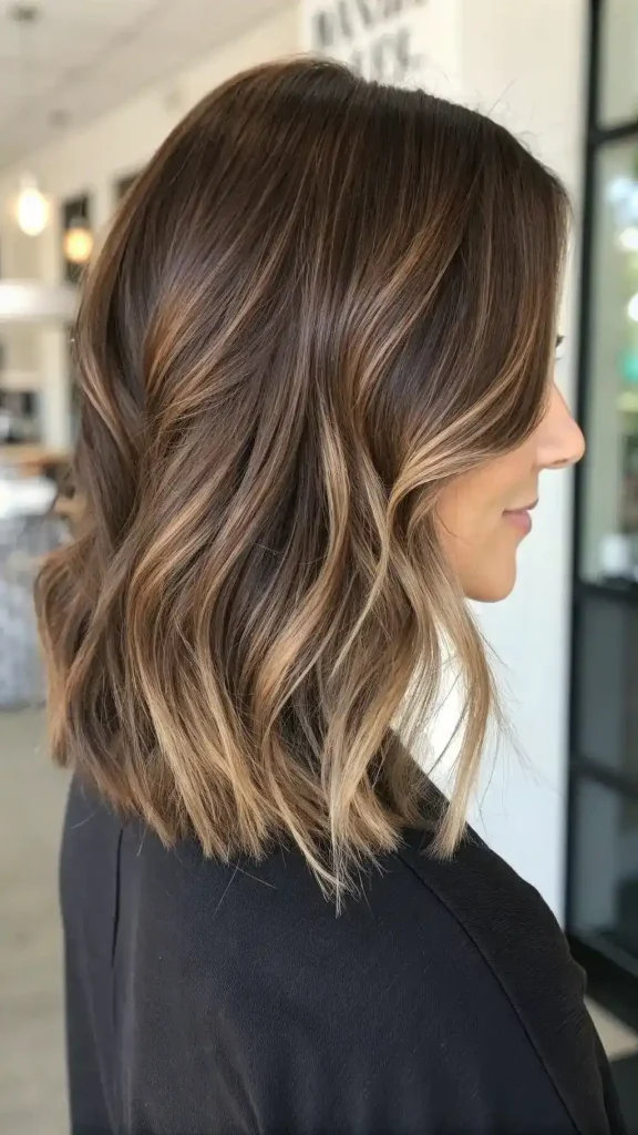 mahogany brown hair with blonde highlights (6)